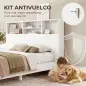 Cabecero de Cama 140 cm con Almacenaje Cabezal de Cama con 4 Compartimentos Abiertos para Dormitorio Blanco Cabecero de Cama 140 cm con Almacenaje Cabezal de Cama con 4 Compartimentos Abiertos para Dormitorio Blanco