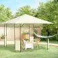 Cenador de Jardín 3x3x2,6 m Pabellón de Exterior Gazebo con Marco de Acero y 8 Orificios de Drenaje Impermeable para Patio Crema Cenador de Jardín 3x3x2,6 m Pabellón de Exterior Gazebo con Marco de Acero y 8 Orificios de Drenaje Impermeable para Patio Crema