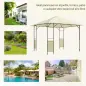Cenador de Jardín 3x3x2,6 m Pabellón de Exterior Gazebo con Marco de Acero y 8 Orificios de Drenaje Impermeable para Patio Crema Cenador de Jardín 3x3x2,6 m Pabellón de Exterior Gazebo con Marco de Acero y 8 Orificios de Drenaje Impermeable para Patio Crema