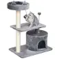 Árbol Rascador para Gatos 81 cm Torre para Gatos con Cama Plataforma Refugio Poste de Sisal y Bolas 60x40x81 cm Gris Árbol Rascador para Gatos 81 cm Torre para Gatos con Cama Plataforma Refugio Poste de Sisal y Bolas 60x40x81 cm Gris