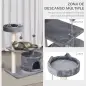Árbol Rascador para Gatos 81 cm Torre para Gatos con Cama Plataforma Refugio Poste de Sisal y Bolas 60x40x81 cm Gris Árbol Rascador para Gatos 81 cm Torre para Gatos con Cama Plataforma Refugio Poste de Sisal y Bolas 60x40x81 cm Gris
