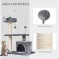 Árbol Rascador para Gatos 81 cm Torre para Gatos con Cama Plataforma Refugio Poste de Sisal y Bolas 60x40x81 cm Gris Árbol Rascador para Gatos 81 cm Torre para Gatos con Cama Plataforma Refugio Poste de Sisal y Bolas 60x40x81 cm Gris