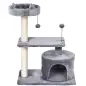 Árbol Rascador para Gatos 81 cm Torre para Gatos con Cama Plataforma Refugio Poste de Sisal y Bolas 60x40x81 cm Gris Árbol Rascador para Gatos 81 cm Torre para Gatos con Cama Plataforma Refugio Poste de Sisal y Bolas 60x40x81 cm Gris