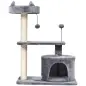 Árbol Rascador para Gatos 81 cm Torre para Gatos con Cama Plataforma Refugio Poste de Sisal y Bolas 60x40x81 cm Gris Árbol Rascador para Gatos 81 cm Torre para Gatos con Cama Plataforma Refugio Poste de Sisal y Bolas 60x40x81 cm Gris