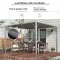 Cenador de Jardín 3x3 m con Diseño de Lamas Superior Giratorio hasta 135° Protección UV 50+ y Marco de Aluminio Gris Cenador de Jardín 3x3 m con Diseño de Lamas Superior Giratorio hasta 135° Protección UV 50+ y Marco de Aluminio Gris