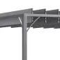 Cenador de Jardín 3x3 m con Diseño de Lamas Superior Giratorio hasta 135° Protección UV 50+ y Marco de Aluminio Gris Cenador de Jardín 3x3 m con Diseño de Lamas Superior Giratorio hasta 135° Protección UV 50+ y Marco de Aluminio Gris