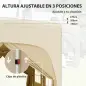 Cenador Plegable 3x6 m Gazabo con Paneles Laterales UPF50+ Altura Ajustable Bolsa de Transporte Arena