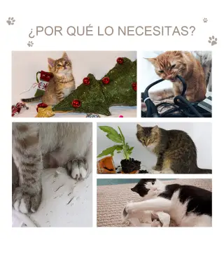 Árbol Rascador para Gatos Altura 114 cm con Postes de Sisal 3 Plataformas Casita y 2 Bolas Colgantes Gris Claro