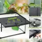 Terrario para Reptiles de Vidrio con Termómetro Cuenco de Agua para Lagartos Serpientes Arañas 50x30x25 cm Negro Terrario para Reptiles de Vidrio con Termómetro Cuenco de Agua para Lagartos Serpientes Arañas 50x30x25 cm Negro