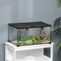 Terrario para Reptiles de Vidrio con Termómetro Cuenco de Agua para Lagartos Serpientes Arañas 50x30x25 cm Negro Terrario para Reptiles de Vidrio con Termómetro Cuenco de Agua para Lagartos Serpientes Arañas 50x30x25 cm Negro
