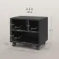 Soporte de Impresora con Ruedas Compartimentos Abiertos para Oficina Estudio 40x30x36 cm Negro Soporte de Impresora con Ruedas Compartimentos Abiertos para Oficina Estudio 40x30x36 cm Negro