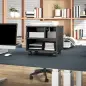 Soporte de Impresora con Ruedas Compartimentos Abiertos para Oficina Estudio 40x30x36 cm Negro Soporte de Impresora con Ruedas Compartimentos Abiertos para Oficina Estudio 40x30x36 cm Negro