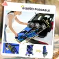 Carrito para Perros Pequeños con Cesta de Almacenaje Portavasos Ruedas y Cojín Lavable 77x44x102 cm Azul