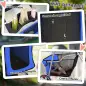 Carrito para Perros Pequeños con Cesta de Almacenaje Portavasos Ruedas y Cojín Lavable 77x44x102 cm Azul