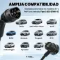 Cable de Carga Coche Eléctrico Tipo 2 3,7kW 5m 6-16A Temporizador 1-12h Enchufe Schuko Pantalla LCD IP65 de Pared Bolsa