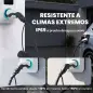 Cable de Carga Coche Eléctrico Tipo 2, 22kW 32A Modo 3 Trifásico 5m con IP65 Paño de Limpieza y Bolsa para EV y PHEV