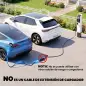 Cable de Carga Coche Eléctrico Tipo 2, 22kW 32A Modo 3 Trifásico 5m con IP65 Paño de Limpieza y Bolsa para EV y PHEV