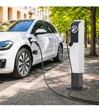 Cargador para Coche Eléctrico Tipo 2 2,2kW 32A Modo 3 Trifásico 5m IP65 con Bolsa y Paño de Limpieza para EV y PHEV Negro