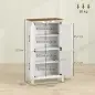 Armario de Baño Estrecho con Puertas Tipo Granero 4 Estantes y Estantes Ajustables 60x30x110 cm Blanco
