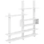 Estantería Flotante de Pared Geométrica con 4 Niveles y Compartimento Central Blanca Estantería Flotante de Pared Geométrica con 4 Niveles y Compartimento Central Blanca