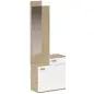 Recibidor de Entrada con Espejo Zapatero Abatible Asiento Cajón Mesa Pequeña 61x30x170 cm Blanco