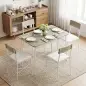 Juego de Mesa y Sillas de Comedor 5 Piezas Mesa de Cocina Rectangular con 4 Sillas Acolchadas 106x66x75 cm Roble Juego de Mesa y Sillas de Comedor 5 Piezas Mesa de Cocina Rectangular con 4 Sillas Acolchadas 106x66x75 cm Roble