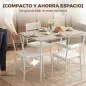 Juego de Mesa y Sillas de Comedor 5 Piezas Mesa de Cocina Rectangular con 4 Sillas Acolchadas 106x66x75 cm Roble Juego de Mesa y Sillas de Comedor 5 Piezas Mesa de Cocina Rectangular con 4 Sillas Acolchadas 106x66x75 cm Roble