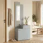 Recibidor de Entrada con Espejo Zapatero Abatible Asiento Cajón Mesa Pequeña 61x30x170 cm Gris Recibidor de Entrada con Espejo Zapatero Abatible Asiento Cajón Mesa Pequeña 61x30x170 cm Gris