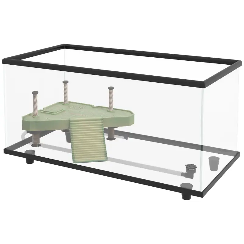 Acuario para Tortugas 50L Terrario de Tortugas Pequeñas con Plataforma Rampa 60x30x32 cm Transparente Acuario para Tortugas 50L Terrario de Tortugas Pequeñas con Plataforma Rampa 60x30x32 cm Transparente