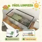 Acuario para Tortugas 50L Terrario de Tortugas Pequeñas con Plataforma Rampa 60x30x32 cm Transparente Acuario para Tortugas 50L Terrario de Tortugas Pequeñas con Plataforma Rampa 60x30x32 cm Transparente