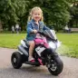 Moto Eléctrica para Niños con 3 Ruedas Pedal Faro LED Música y Bocina para Niños de 3 a 5 Años Rosa Moto Eléctrica para Niños con 3 Ruedas Pedal Faro LED Música y Bocina para Niños de 3 a 5 Años Rosa
