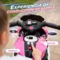 Moto Eléctrica para Niños con 3 Ruedas Pedal Faro LED Música y Bocina para Niños de 3 a 5 Años Rosa Moto Eléctrica para Niños con 3 Ruedas Pedal Faro LED Música y Bocina para Niños de 3 a 5 Años Rosa