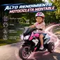 Moto Eléctrica para Niños con 3 Ruedas Pedal Faro LED Música y Bocina para Niños de 3 a 5 Años Rosa Moto Eléctrica para Niños con 3 Ruedas Pedal Faro LED Música y Bocina para Niños de 3 a 5 Años Rosa
