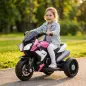 Moto Eléctrica para Niños con 3 Ruedas Pedal Faro LED Música y Bocina para Niños de 3 a 5 Años Rosa Moto Eléctrica para Niños con 3 Ruedas Pedal Faro LED Música y Bocina para Niños de 3 a 5 Años Rosa