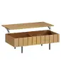 Mesa de Centro Elevable Mesa de Café para Salón con 2 Compartimentos Ocultos Patas de Metal 110x55x36,5 cm Roble Mesa de Centro Elevable Mesa de Café para Salón con 2 Compartimentos Ocultos Patas de Metal 110x55x36,5 cm Roble