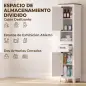 Armario de Baño Alto y Estrecho Rústico con Cajón Estante Abierto Puertas y Estantes Ajustables 34,5x30x148 cm Blanco Armario de Baño Alto y Estrecho Rústico con Cajón Estante Abierto Puertas y Estantes Ajustables 34,5x30x148 cm Blanco
