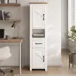 Armario de Baño Alto y Estrecho Rústico con Cajón Estante Abierto Puertas y Estantes Ajustables 34,5x30x148 cm Blanco Armario de Baño Alto y Estrecho Rústico con Cajón Estante Abierto Puertas y Estantes Ajustables 34,5x30x148 cm Blanco