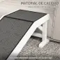 Rampa para Mascotas de Madera con Alfombra Antideslizante para Perros Pequeños o Mayores 125x40x35,5 cm Blanco y Gris Rampa para Mascotas de Madera con Alfombra Antideslizante para Perros Pequeños o Mayores 125x40x35,5 cm Blanco y Gris