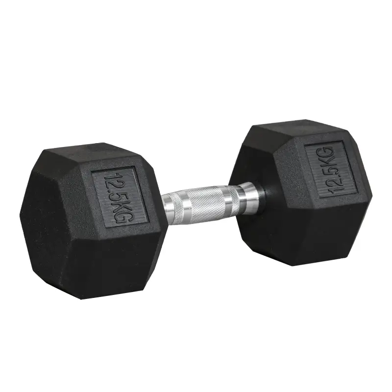 Mancuerna Hexagonal 12,5 kg de Hierro Fundido Pesas de Acero Recubiertas de Goma para Entrenamiento en Casa Gimnasio Mancuerna Hexagonal 12,5 kg de Hierro Fundido Pesas de Acero Recubiertas de Goma para Entrenamiento en Casa Gimnasio
