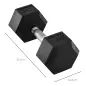 Mancuerna Hexagonal 12,5 kg de Hierro Fundido Pesas de Acero Recubiertas de Goma para Entrenamiento en Casa Gimnasio Mancuerna Hexagonal 12,5 kg de Hierro Fundido Pesas de Acero Recubiertas de Goma para Entrenamiento en Casa Gimnasio