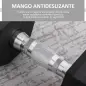 Mancuerna Hexagonal 12,5 kg de Hierro Fundido Pesas de Acero Recubiertas de Goma para Entrenamiento en Casa Gimnasio Mancuerna Hexagonal 12,5 kg de Hierro Fundido Pesas de Acero Recubiertas de Goma para Entrenamiento en Casa Gimnasio