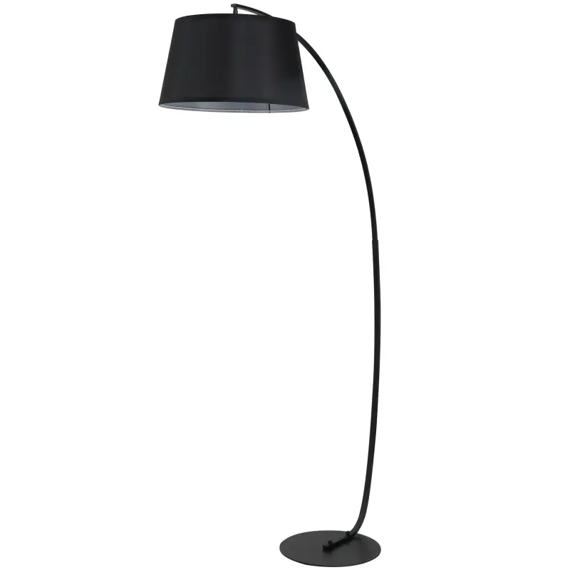 Lámpara de Pie Arco con Pantalla de Tela para Salón con Casquillo E27 (Bombilla no Incluida) Interruptor de Pedal Negro Lámpara de Pie Arco con Pantalla de Tela para Salón con Casquillo E27 (Bombilla no Incluida) Interruptor de Pedal Negro