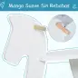 Caballito Balancín para Bebés Caballo Balancín con Base de Madera Diseño Clásico para Niños de 1-3 Años Blanco