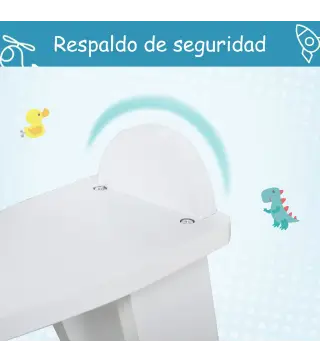 Caballito Balancín para Bebés Caballo Balancín con Base de Madera Diseño Clásico para Niños de 1-3 Años Blanco