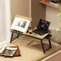 Mesa Reclinable para Cama y Sofá Bandeja Plegable con Cajón Lateral para Ordenador Portátil Libros Cinco Alturas Roble Mesa Reclinable para Cama y Sofá Bandeja Plegable con Cajón Lateral para Ordenador Portátil Libros Cinco Alturas Roble