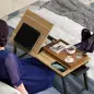 Mesa Reclinable para Cama y Sofá Bandeja Plegable con Cajón Lateral para Ordenador Portátil Libros Cinco Alturas Roble Mesa Reclinable para Cama y Sofá Bandeja Plegable con Cajón Lateral para Ordenador Portátil Libros Cinco Alturas Roble