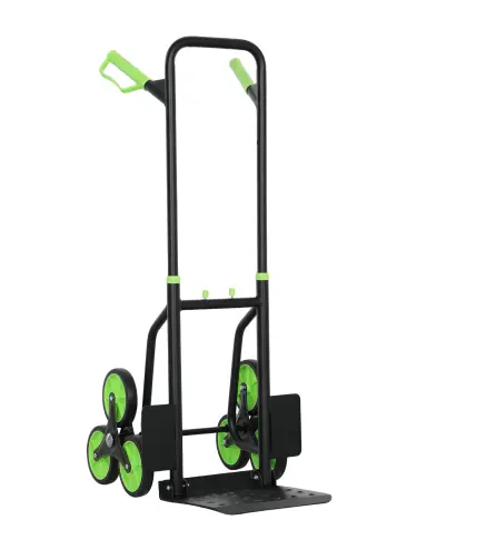 Carretilla Plegable para Escalera con Ruedas Carga 120kg Carretilla de Mano Portátil para Entrega Almacenes Verde