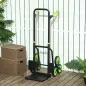 Carretilla Plegable para Escalera con Ruedas Carga 120kg Carretilla de Mano Portátil para Entrega Almacenes Verde