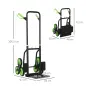 Carretilla Plegable para Escalera con Ruedas Carga 120kg Carretilla de Mano Portátil para Entrega Almacenes Verde