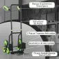 Carretilla Plegable para Escalera con Ruedas Carga 120kg Carretilla de Mano Portátil para Entrega Almacenes Verde